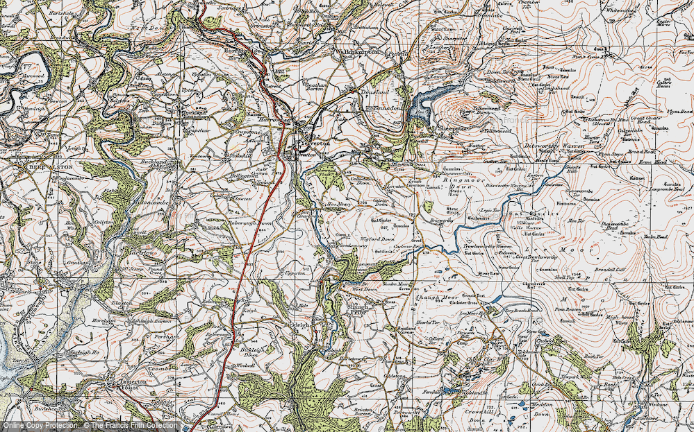 Old Map of Hoo Meavy, 1919 in 1919