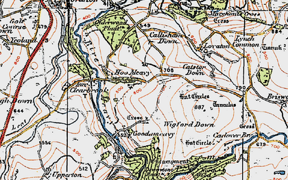 Old map of Hoo Meavy in 1919