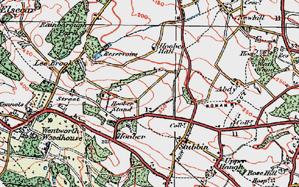 Old map of Hoober in 1924