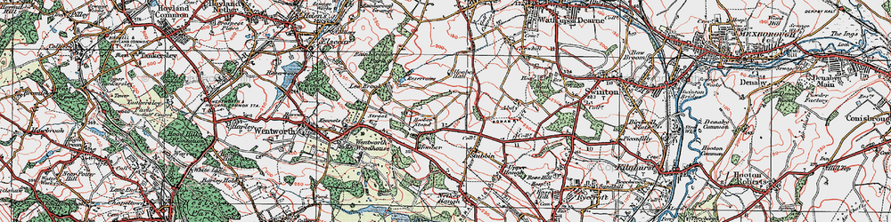 Old map of Hoober in 1924