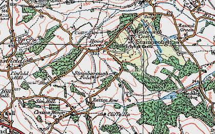 Old map of Broom Royd Wood in 1924