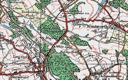 Old map of Hood Hill in 1924