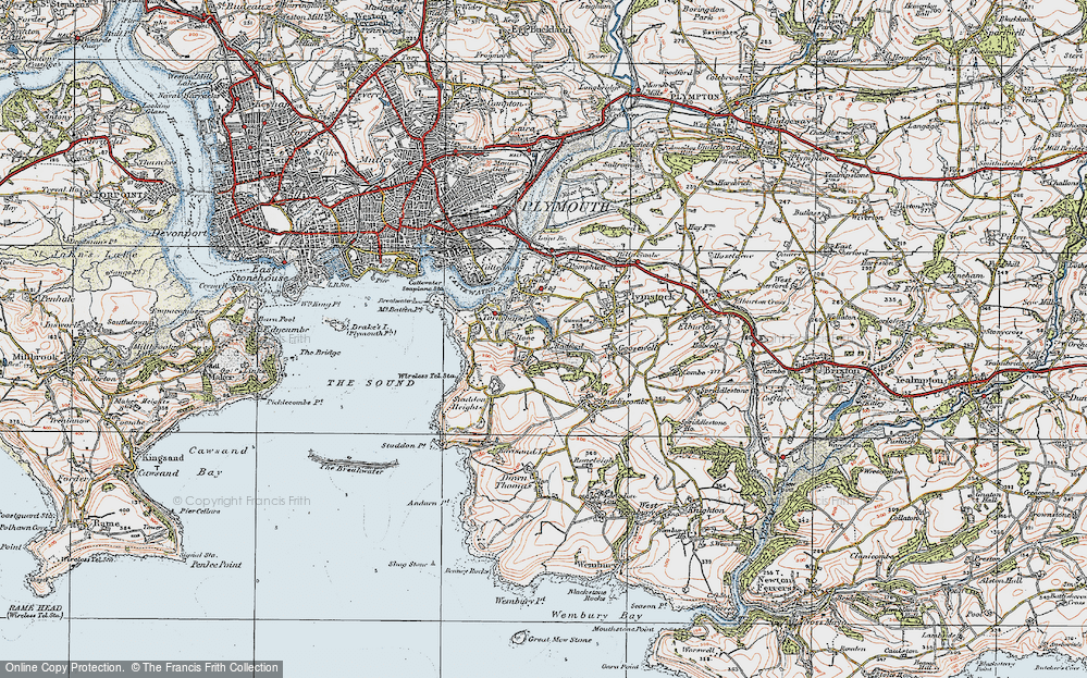 Old Map of Hooe, 1919 in 1919