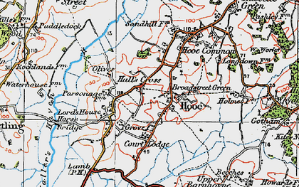 Old map of Hooe in 1920