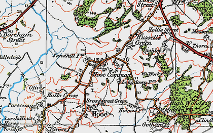 Old map of Hooe Common in 1920