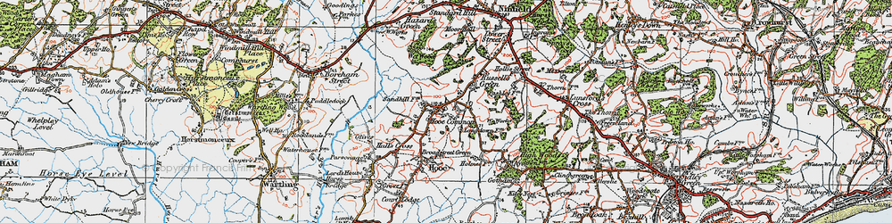 Old map of Hooe Common in 1920