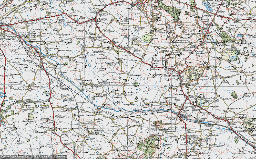 Old Map of Historic Map covering Brook Lodge in 1923