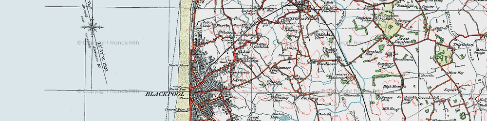Old map of Hoohill in 1924