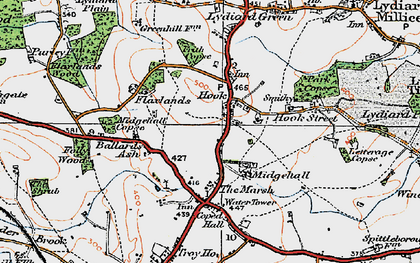 Old map of Hook in 1919