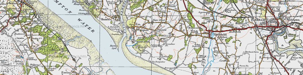 Old map of Hook in 1919