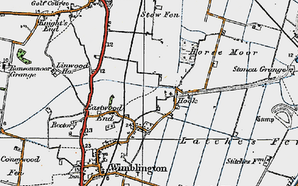 Old map of Hook in 1920