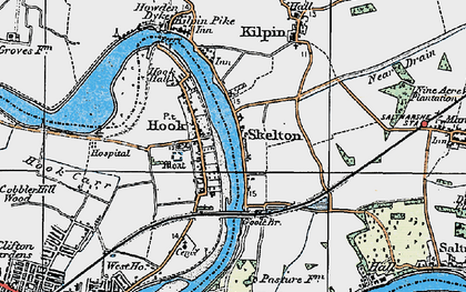 Old map of Hook in 1924