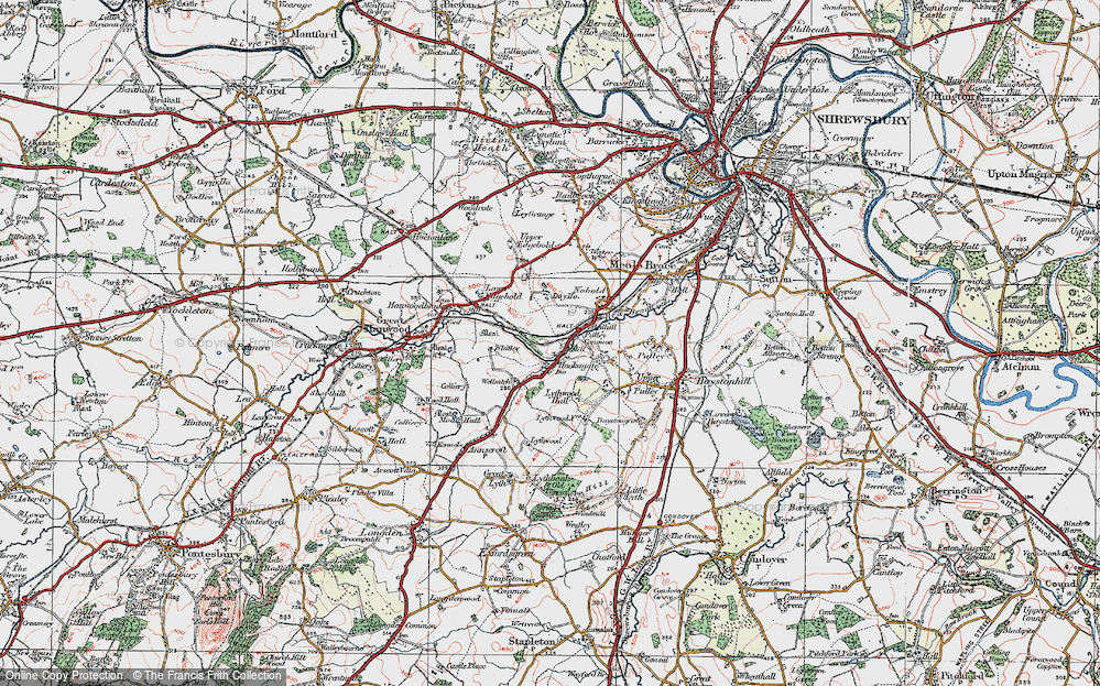 Old Map of Hook-a-gate, 1921 in 1921