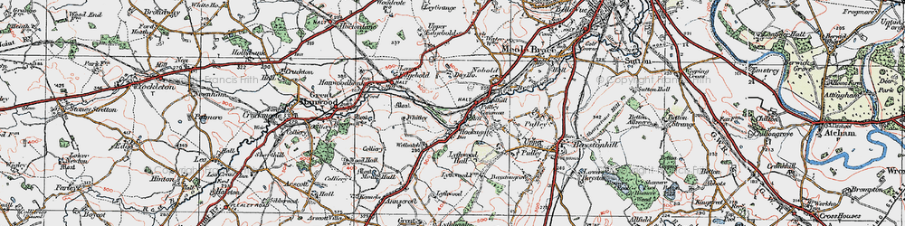 Old map of Hook-a-gate in 1921