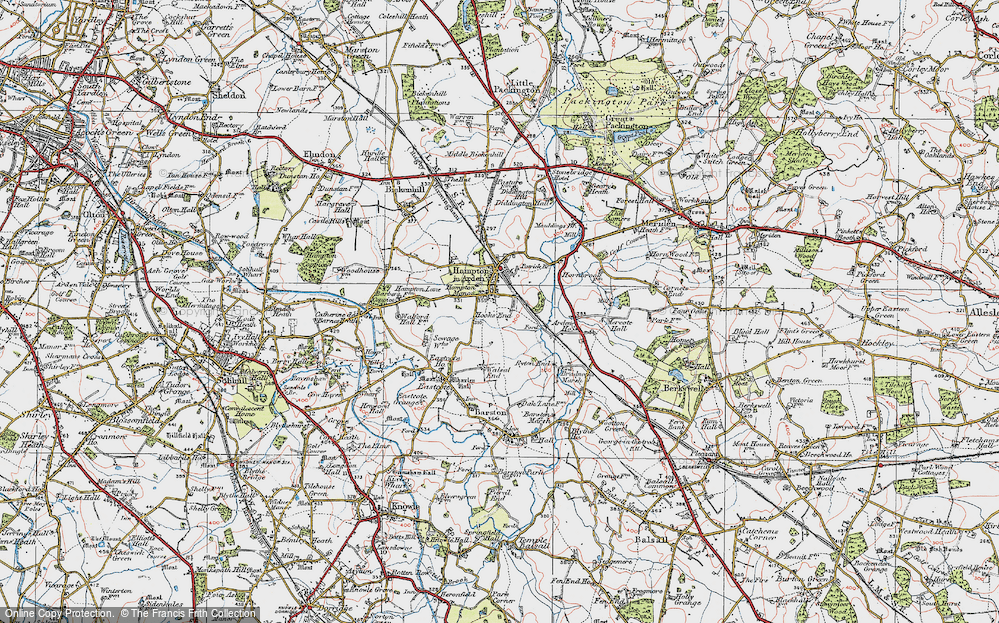 Old Map of Hook End, 1921 in 1921