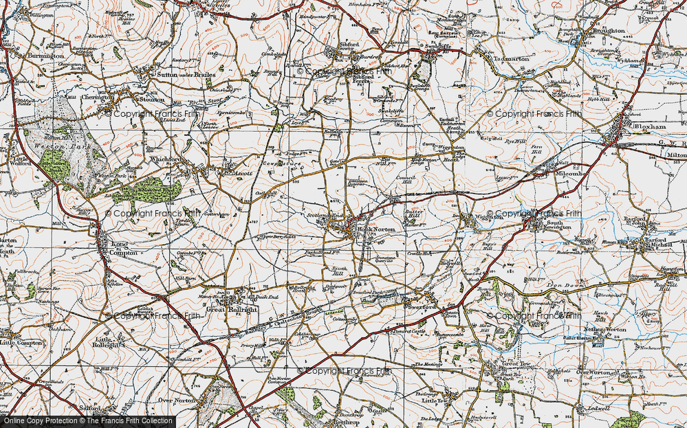 Old Map of Hook Norton, 1919 in 1919