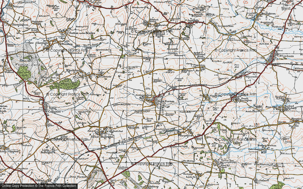 Historic Ordnance Survey Map of Hook Norton, 1919