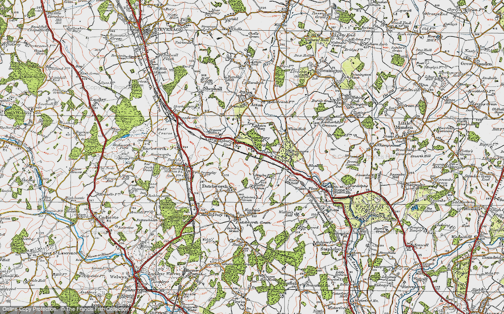 Old Map of Hook's Cross, 1920 in 1920