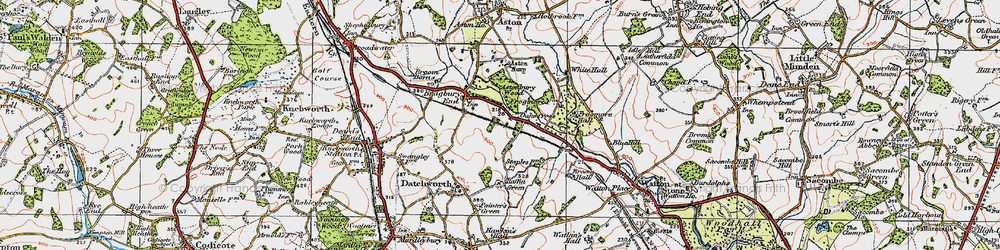 Old map of Hook's Cross in 1920
