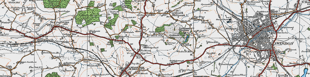 Old map of Hook Street in 1919