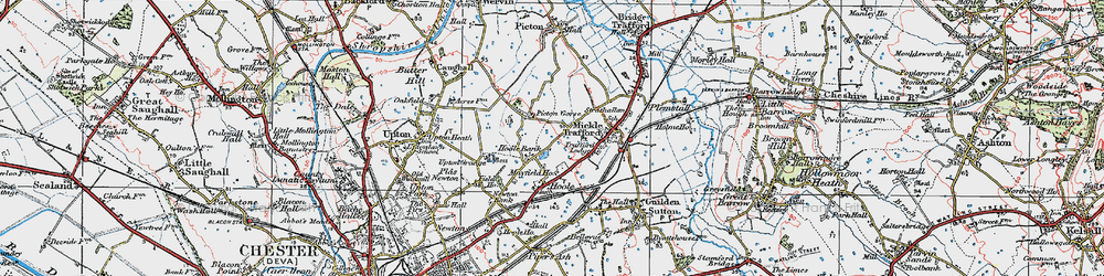 Old map of Hoole Bank in 1924