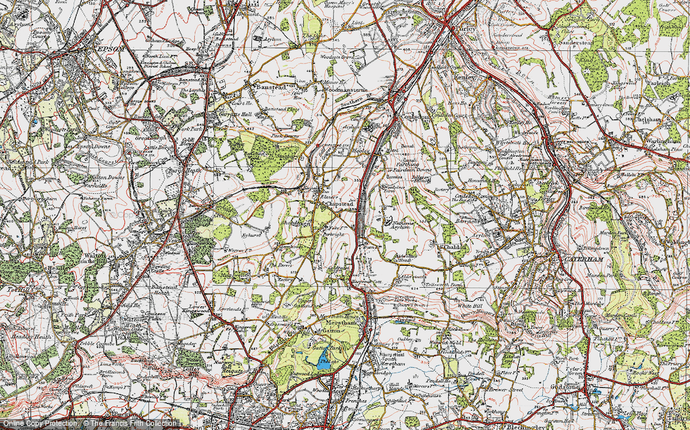Old Map of Hooley, 1920 in 1920