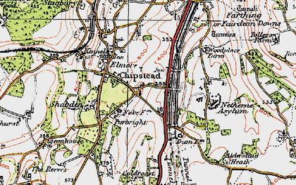 Old map of Hooley in 1920