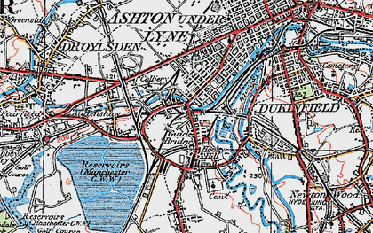 Old map of Hooley Hill in 1924