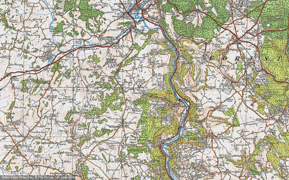 Old Map of Hoop, 1919 in 1919