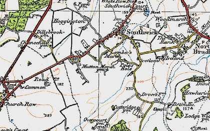 Old map of Hoopers Pool in 1919