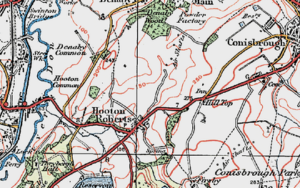 Old map of Hooton Roberts in 1924