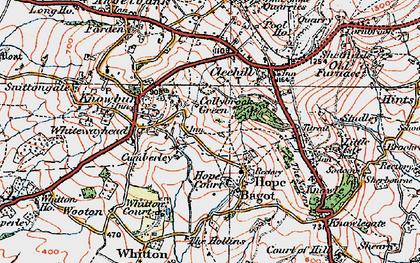 Old map of Hope Bagot in 1921