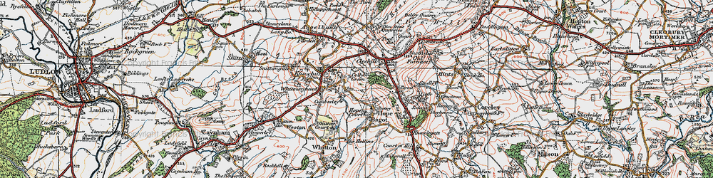 Old map of Hope Bagot in 1921