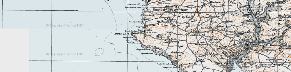 Old map of Bolt Tail in 1919