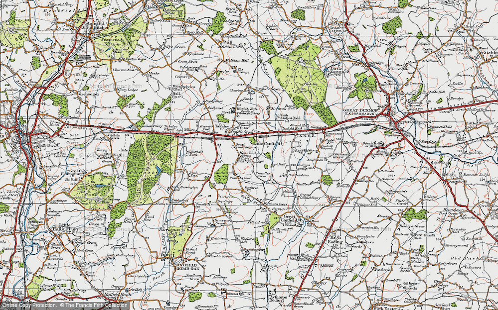Old Map of Historic Map covering Bullocks in 1919