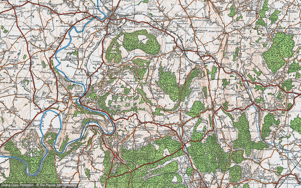 Old Map of Hope Mansell, 1919 in 1919