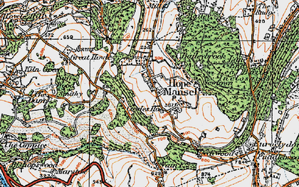 Old map of Hope Mansell in 1919