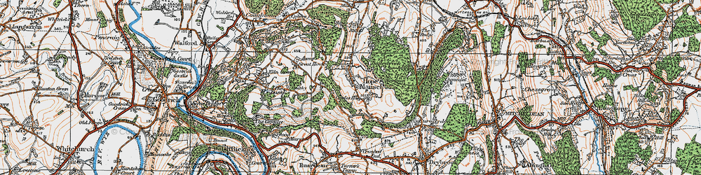 Old map of Hope Mansell in 1919