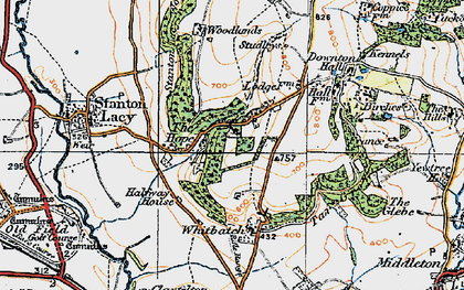 Old map of Downton Hall in 1921