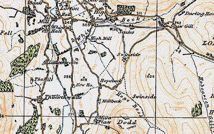 Old map of Hopebeck in 1925