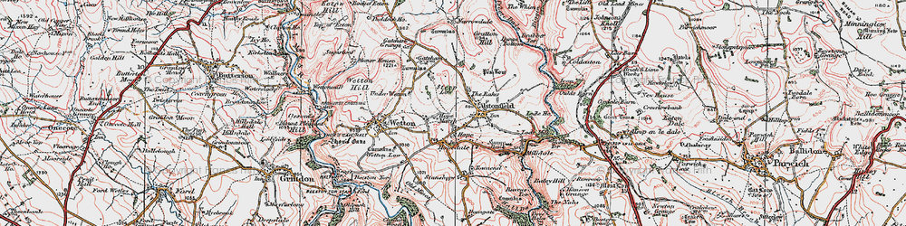 Old map of Hopedale in 1923