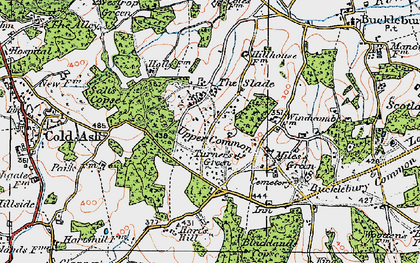 Old map of Hopgoods Green in 1919
