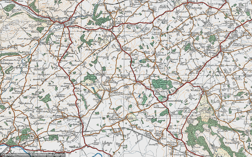 Old Map of Hopley's Green, 1920 in 1920
