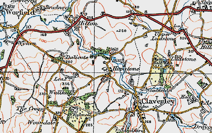 Old map of Hopstone in 1921