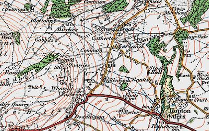 Old map of Hoptonbank in 1921