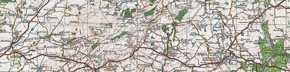 Old map of Hoptonbank in 1921