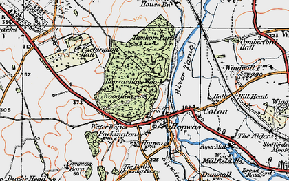 Old map of Hopwas in 1921