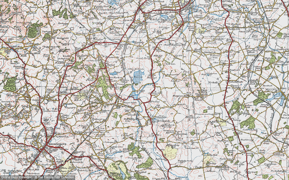 Old Map of Hopwood, 1921 in 1921