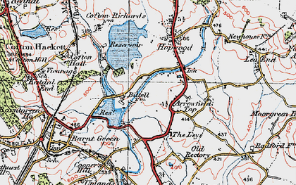 Old map of Hopwood in 1921