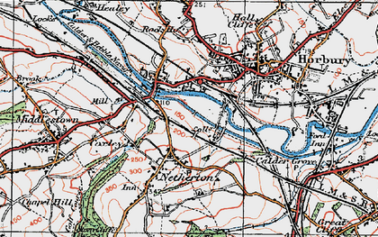 Old map of Horbury Bridge in 1925